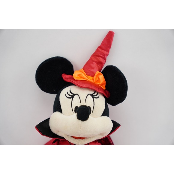 Disney Minnie Mouse Halloween Skull Witch Plush Red Costume Stuffie - Picture 2 of 6